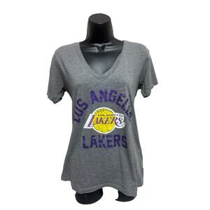 LA Lakers Hardwood Classics T-Shirt - Women's XL Gray